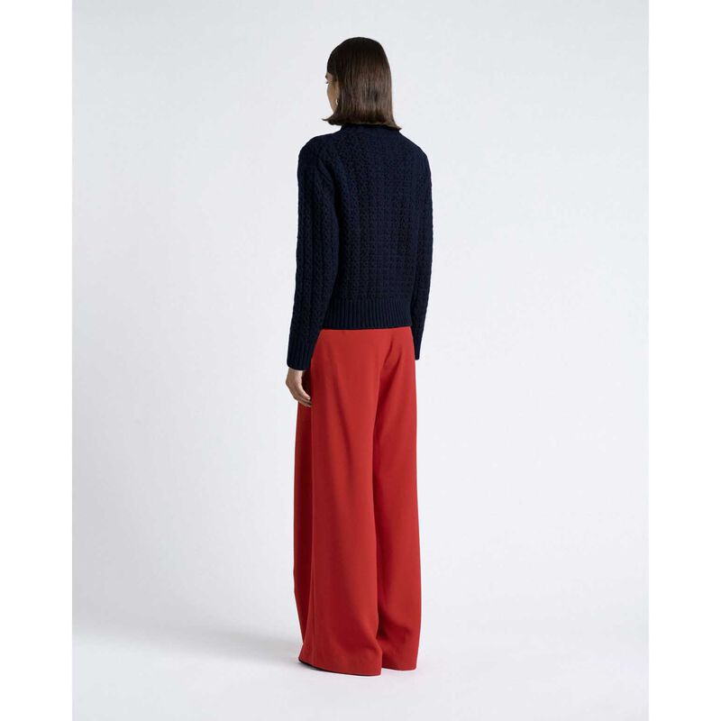 Cue Merino Alpaca Blend Cable Turtle Neck Knit image number 5